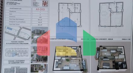 1+1 with balcony, Qerret area, 68.4 sq.m 