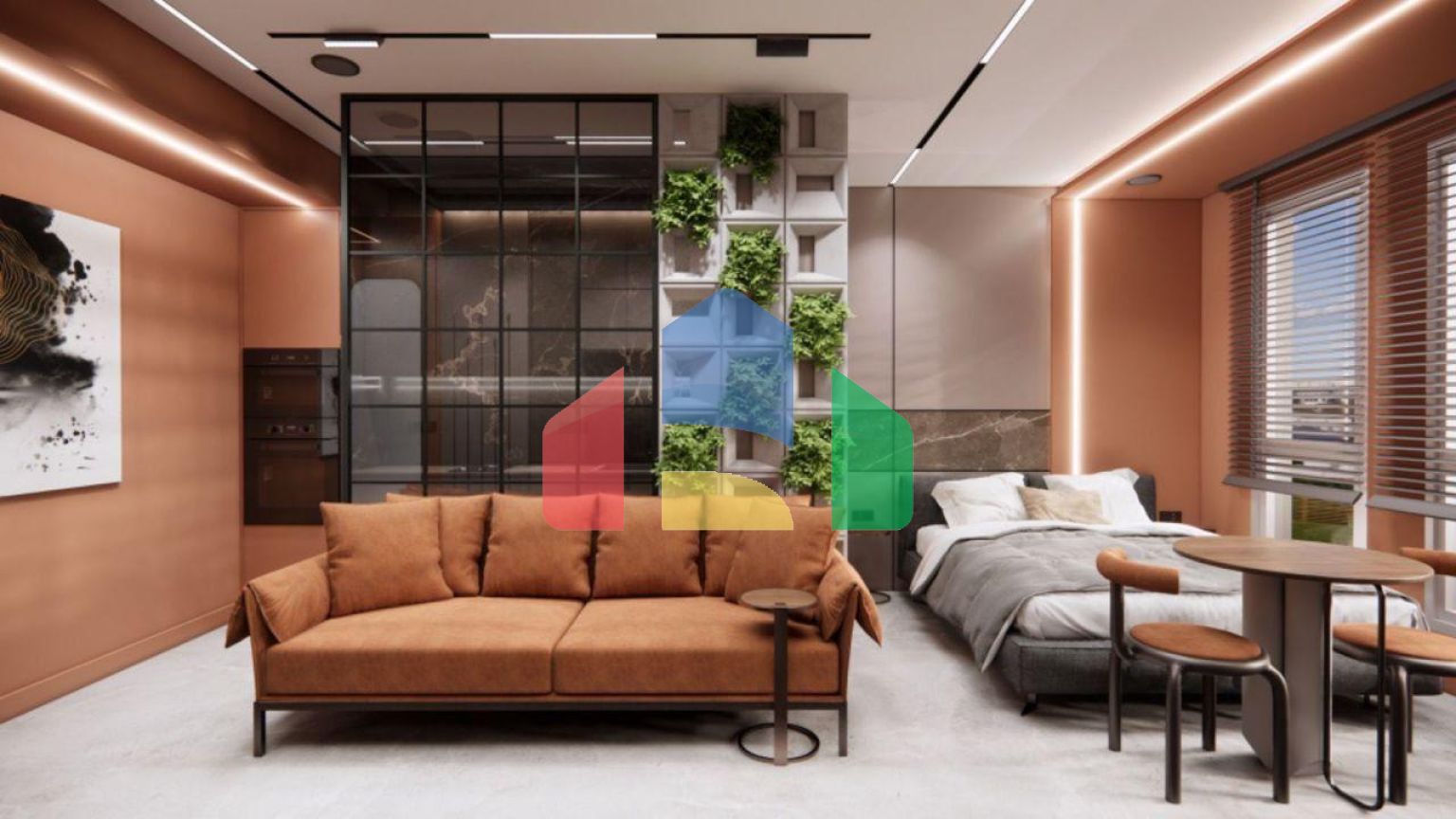 Студия с ремонтом, р-н Черрет, 42 м.кв