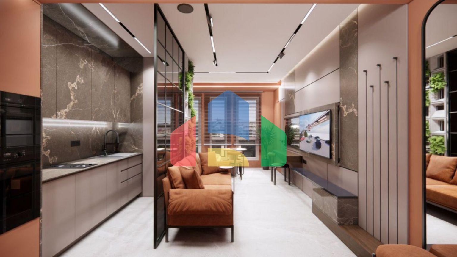 Студия с ремонтом, р-н Черрет, 42 м.кв