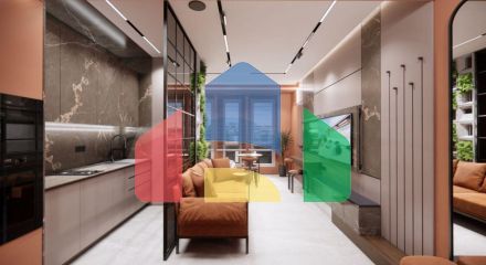 Студия с ремонтом, р-н Черрет, 42 м.кв Студия с ремонтом, р-н Черрет, 42 м.кв