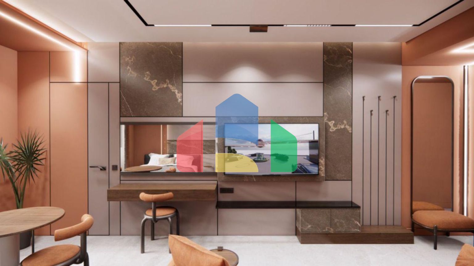 Студия с ремонтом, р-н Черрет, 42 м.кв