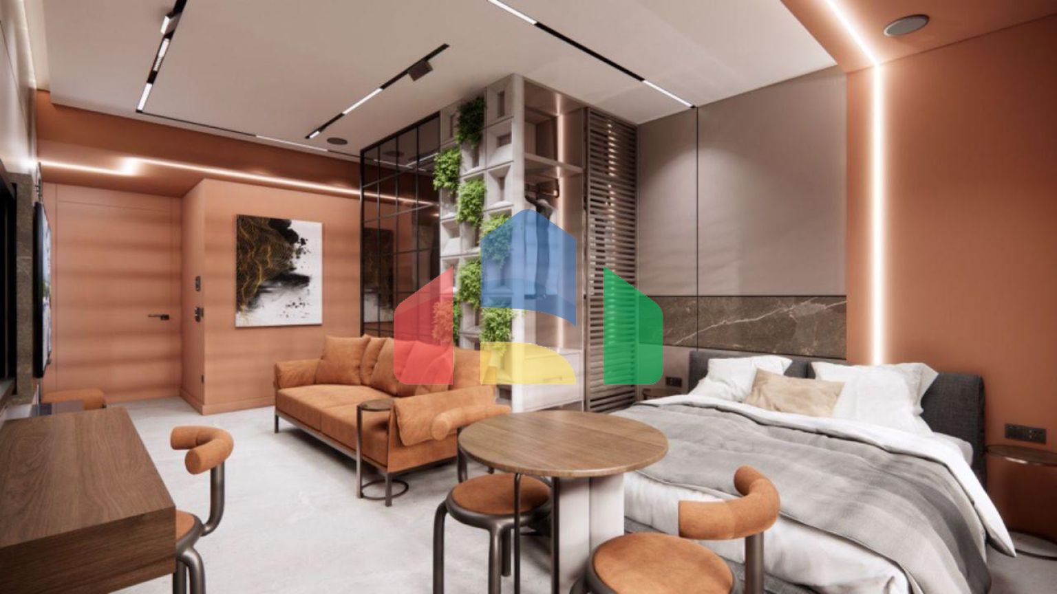 Студия с ремонтом, р-н Черрет, 42 м.кв