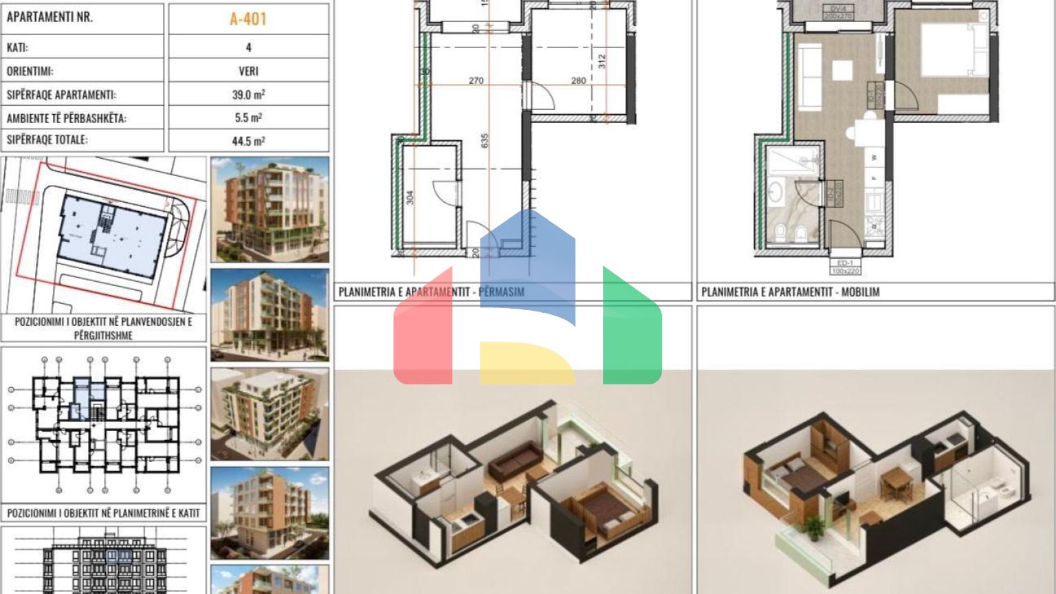 1+1, Mali I Robit, новострой, 44,5 м.кв
