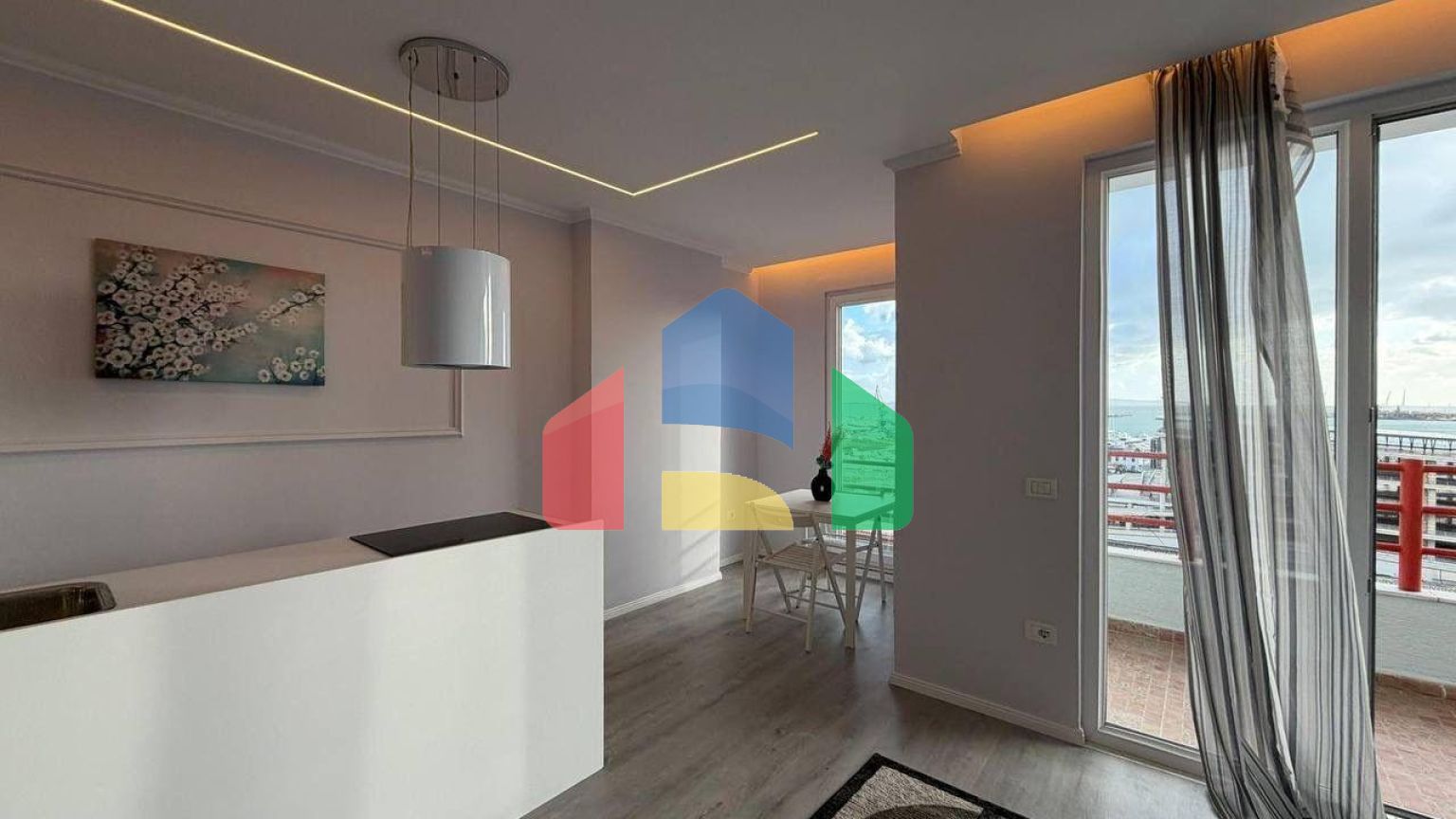 1+1 с балконом и видом на море, Durres, Plepa, 80 м.кв