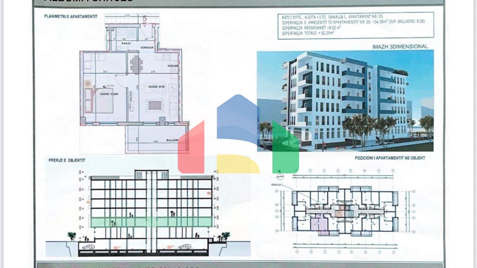 1+1, Golem, новострой, 63 м.кв