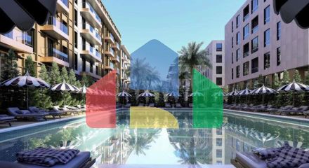 1+1 с балконом, Golem, 72 м.кв