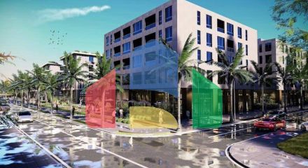 1+1 с балконом, Golem, 72 м.кв