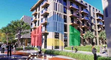 1+1 с балконом, Golem, 72 м.кв