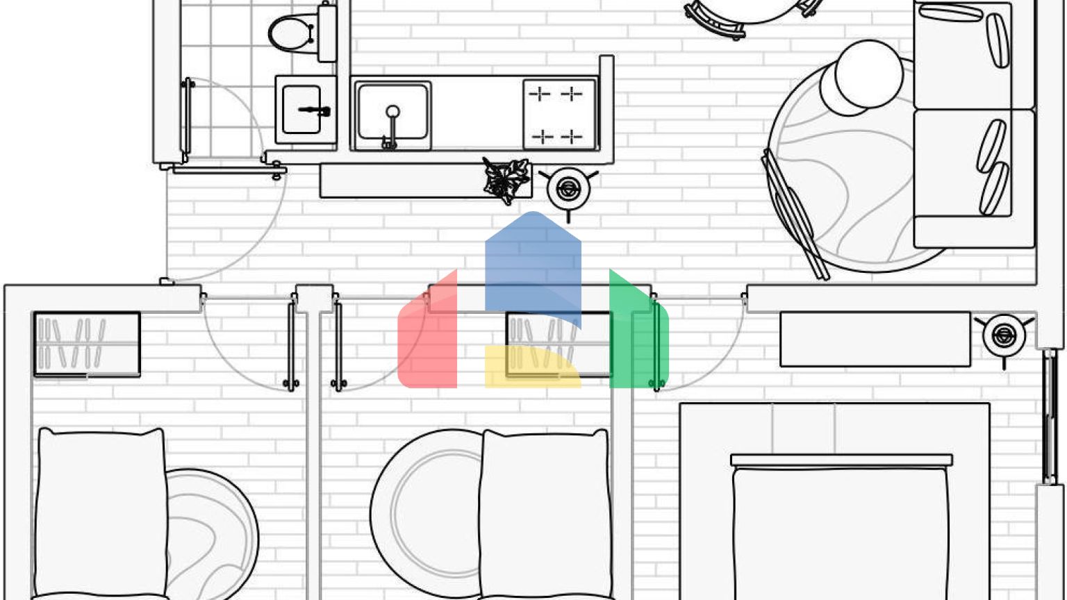 СВЕТЛАЯ КВАРТИРА С СОВРЕМЕННЫМ РЕМОНТОМ В ЗЕЛЕНОМ РАЙОНЕ PALOMERAS SURESTE, МАДРИД