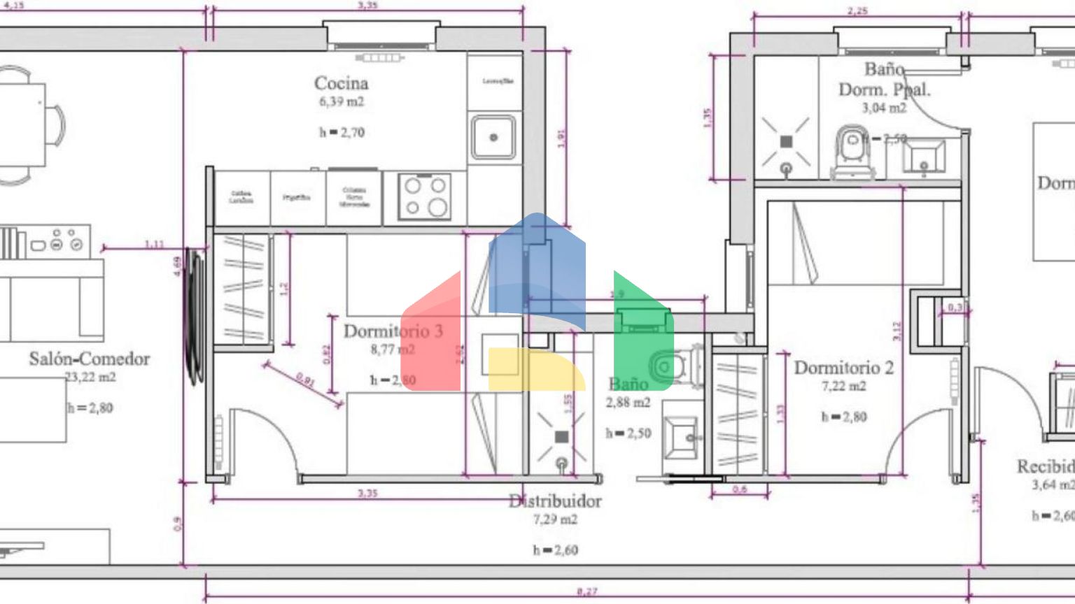 СВЕТЛАЯ КВАРТИРА В САМОМ ЦЕНТРЕ CHAMBERÍ