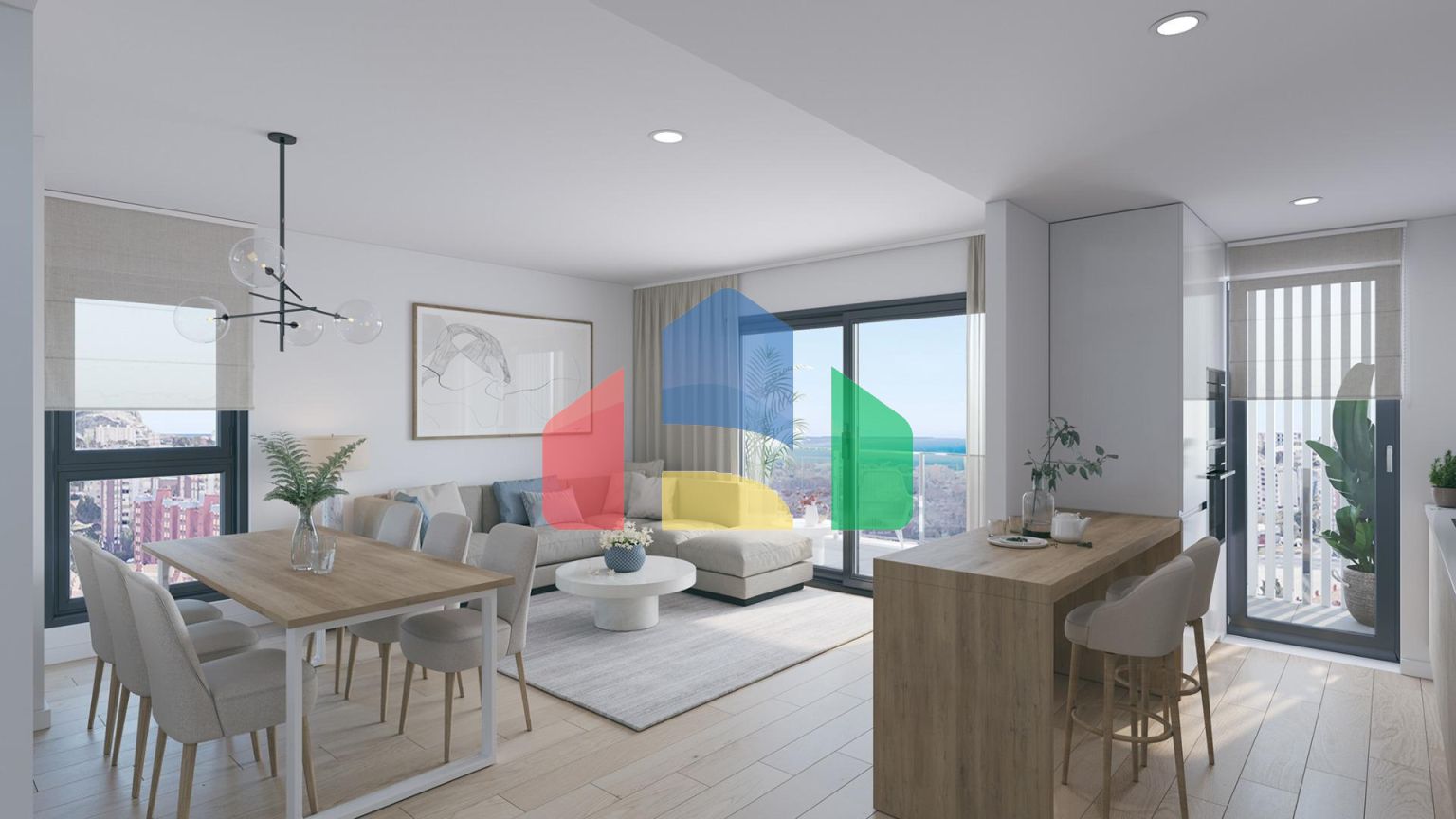 Новый жилой дом в Сан-Агустине, Аликанте, с потрясающим видом на город и море.