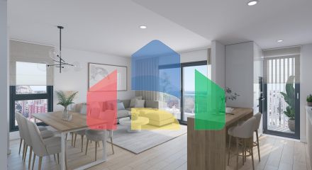 Новый жилой дом в Сан-Агустине, Аликанте, с потрясающим видом на город и море. Новый жилой дом в Сан-Агустине, Аликанте, с потрясающим видом на город и море.