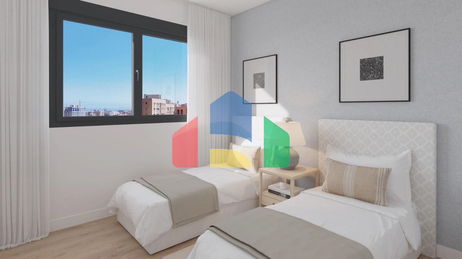 Новый жилой комплекс в Аликанте с открытыми видами на город.