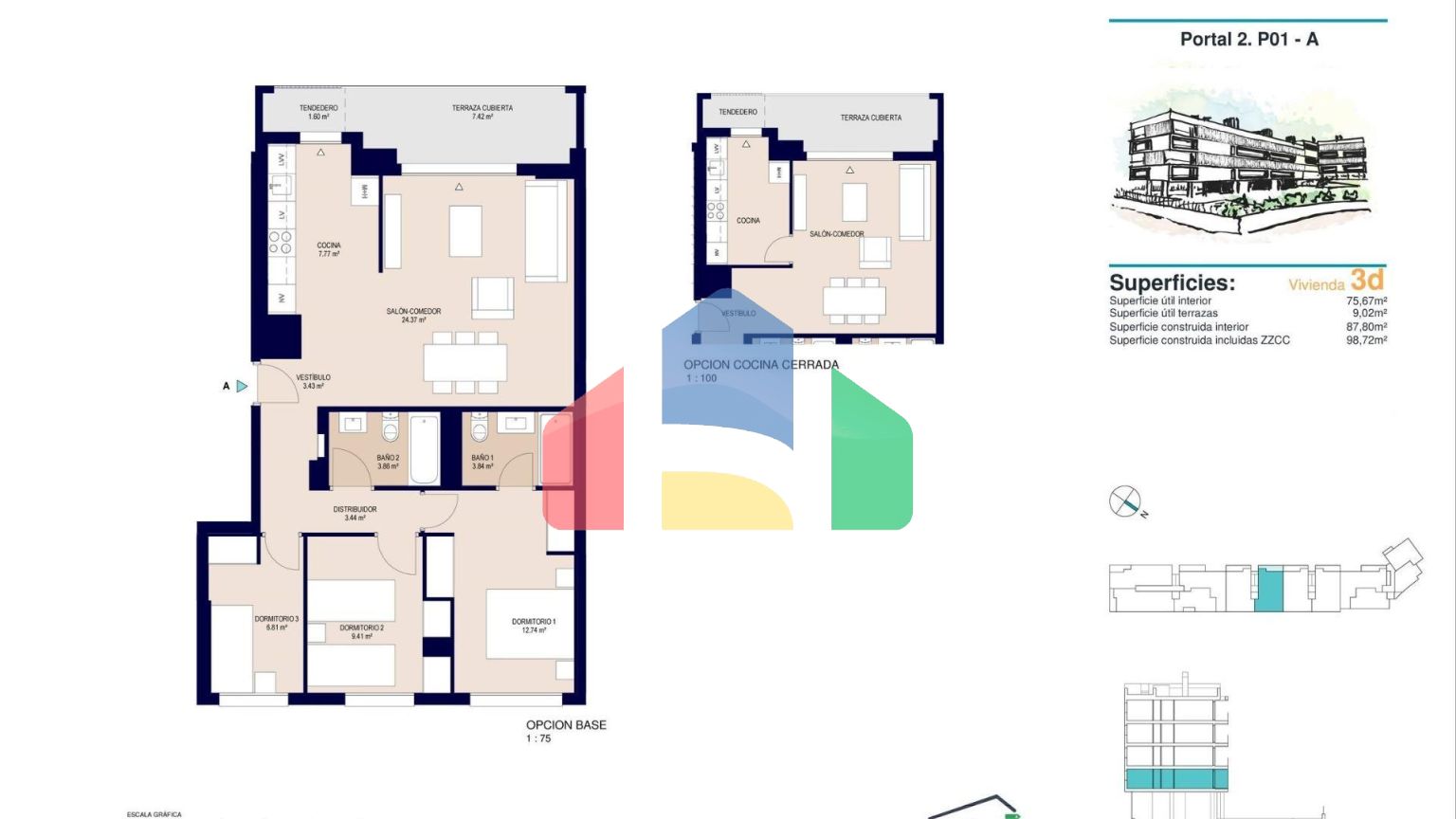 Новый жилой комплекс в Аликанте с открытыми видами на город.