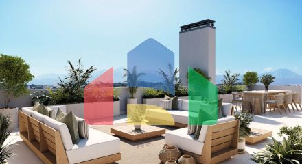 Новый жилой комплекс в Аликанте с открытыми видами на город.