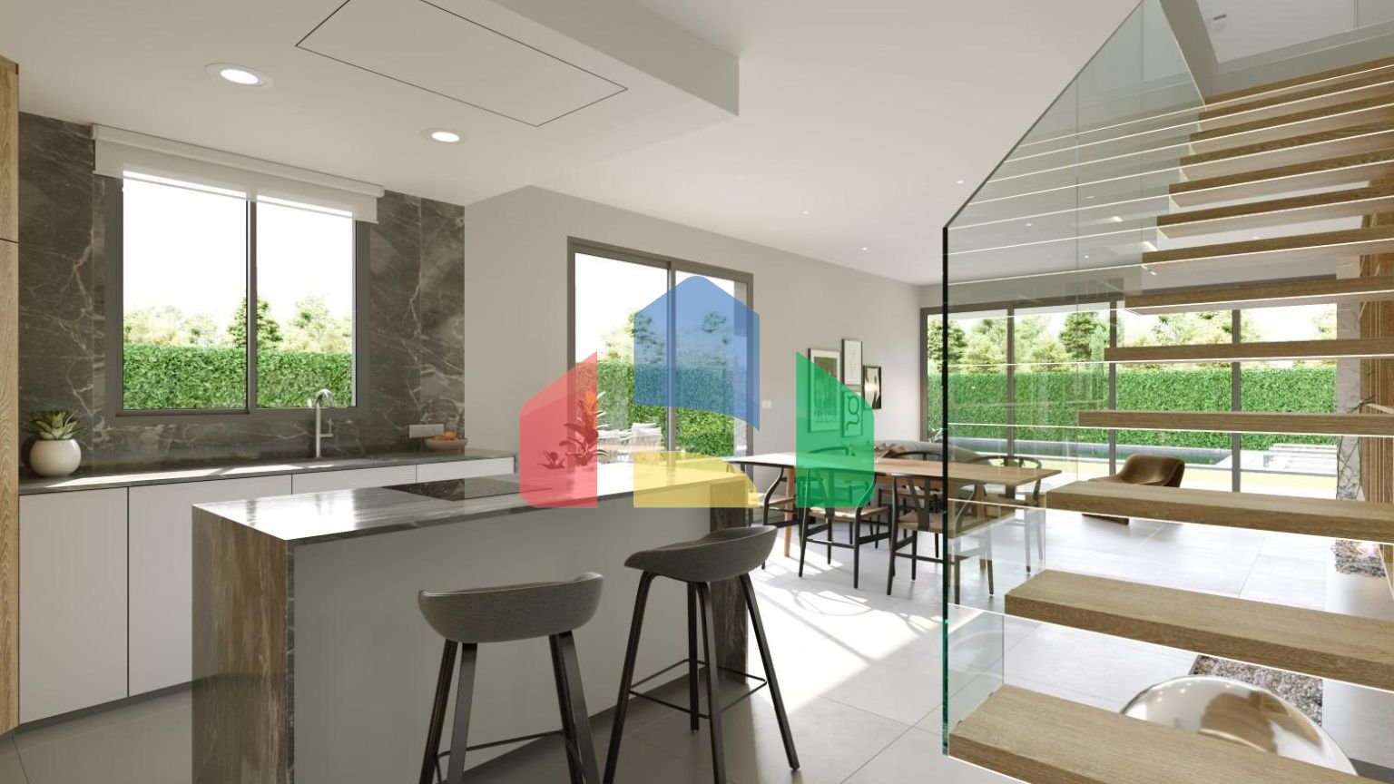 Отдельные дома с садом и бассейном