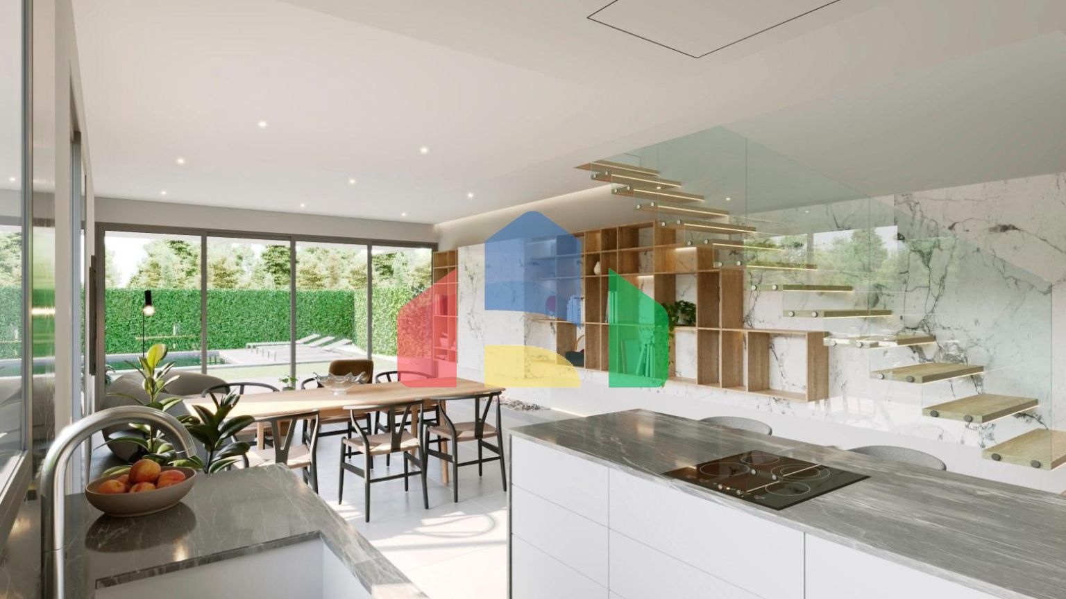 Отдельные дома с садом и бассейном