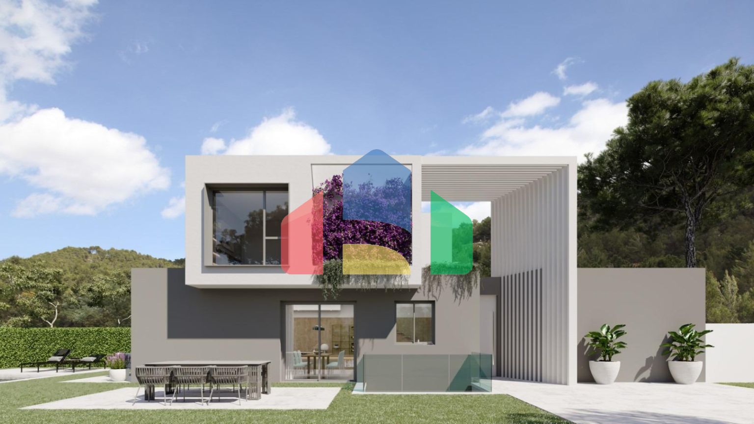 Отдельные дома с садом и бассейном