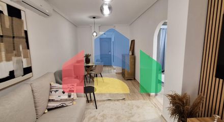 Эксклюзивная квартира с фантастическим дизайном и новым ремонтом: 2спальни, 1ванная,150 м. до пляжа