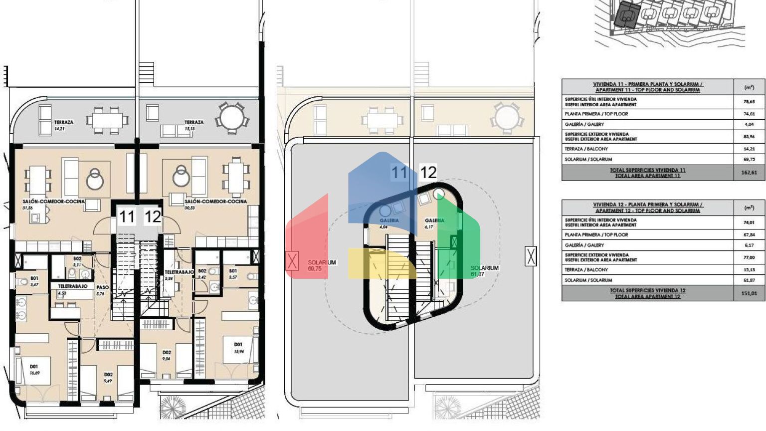 Новые бунгало с видом на море в Ла Мата, Торревьеха