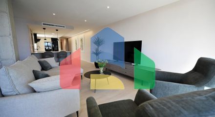 Роскошная квартира на первой линии с прямым видом на море, 3 спальни, 2 ванные комнаты