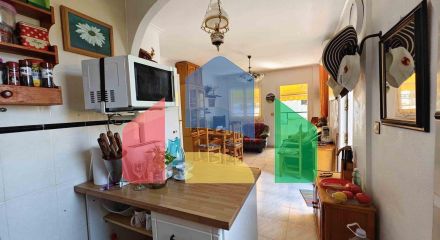 БУНГАЛО ВЕРХНИЙ ЭТАЖ В ТОРРЕБЛАНКА С ОГРОМНОЙ ТЕРРАСОЙ 15 М2 И УЧАСТКОМ 20 М2. ПЛОЩЯДЪ 59 М2. ДВА КОМУНИТАРНЫХ БАСС