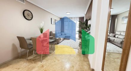 First line! Exclusive 2 bedroom, 2 bathroom apartment renovated, side sea view and pool