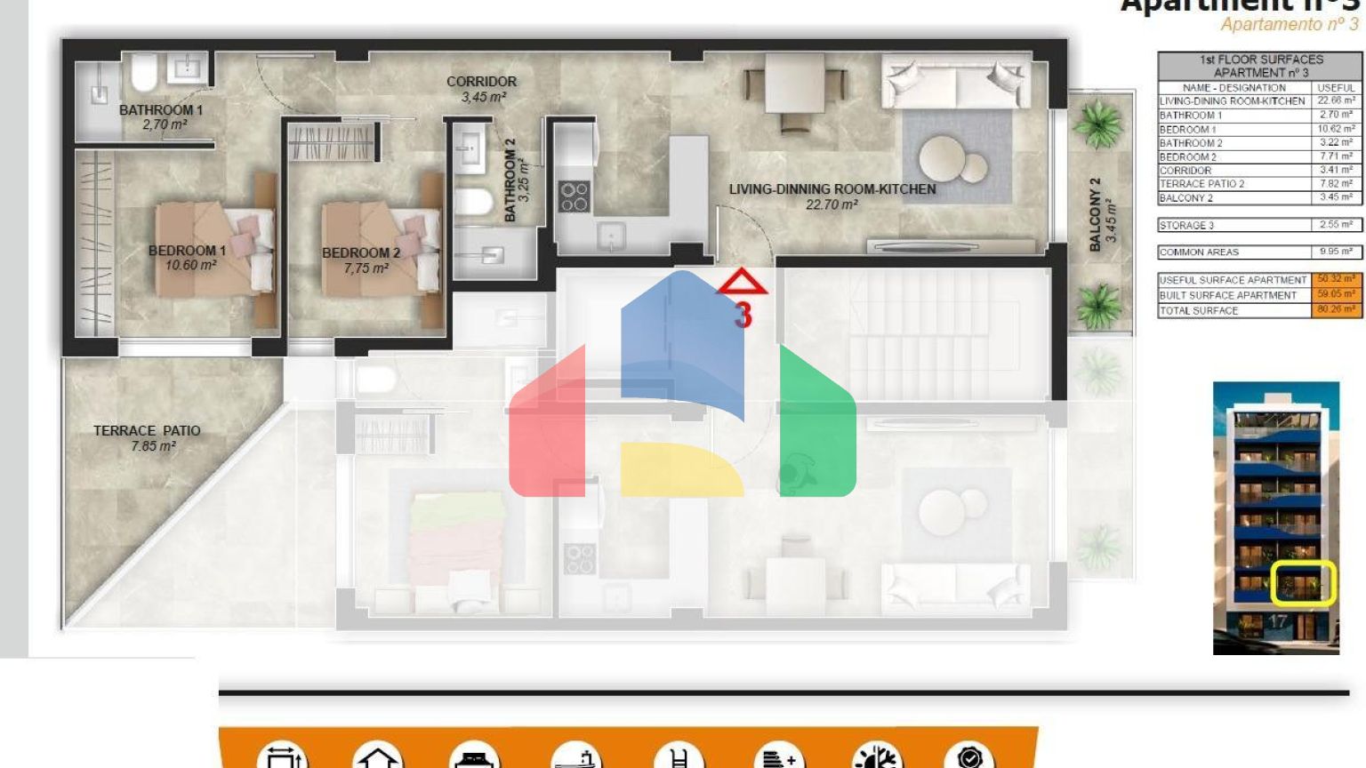 Новые апартаменты в 200 метрах от моря в Торревьехе