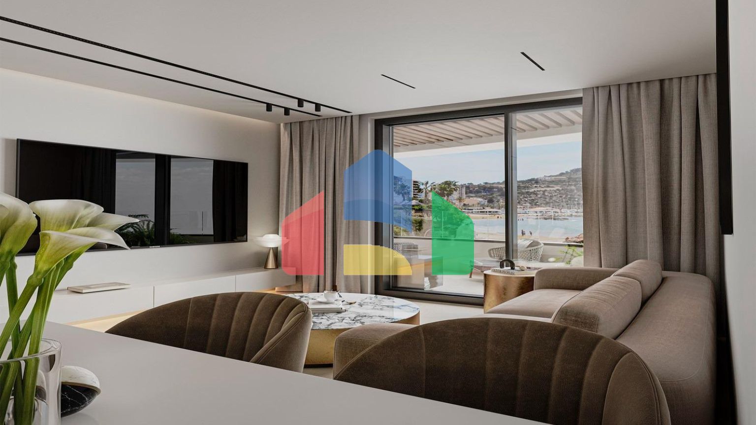 Новые дизайнерские апартаменты с видом на Средиземное море