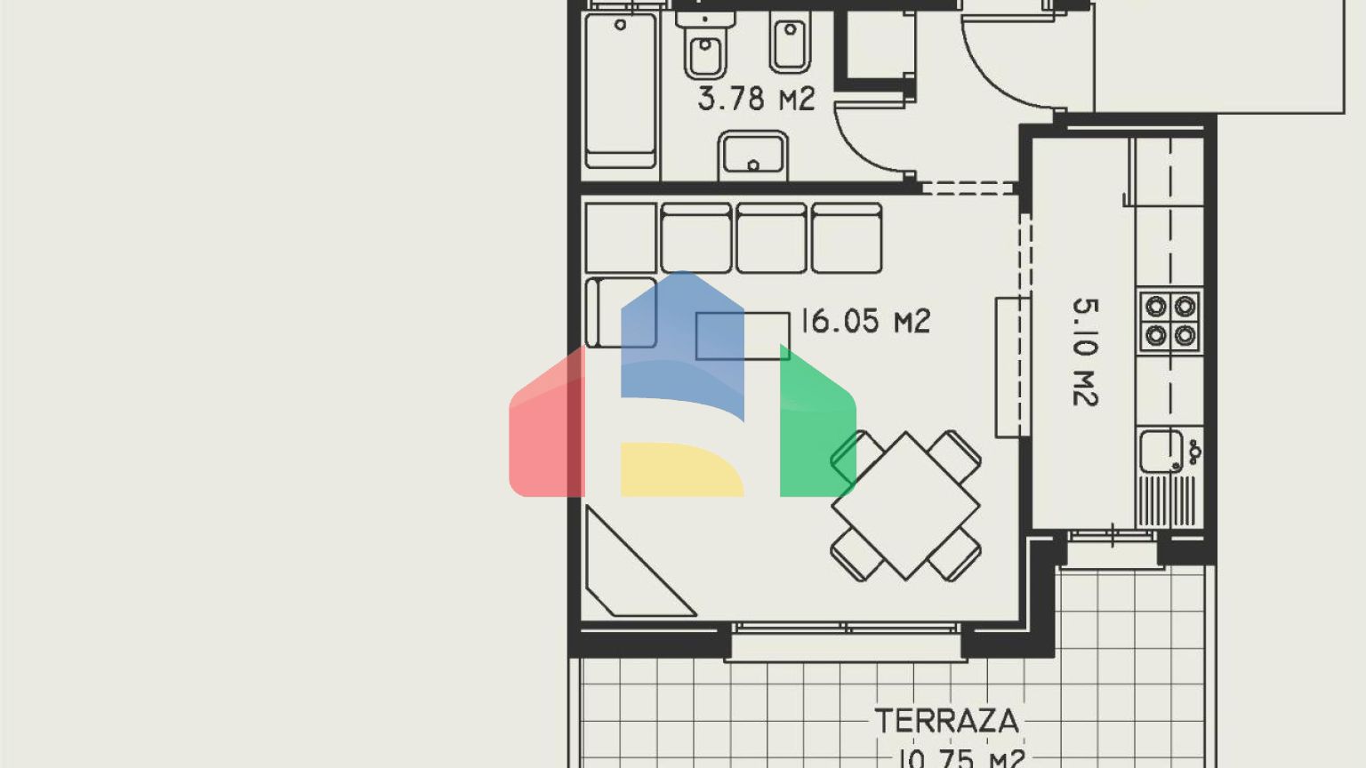 АПАРТАМЕНТЫ БУНГАЛО НА ВЕРХНЕМ ЭТАЖЕ В КАЛЬПЕ