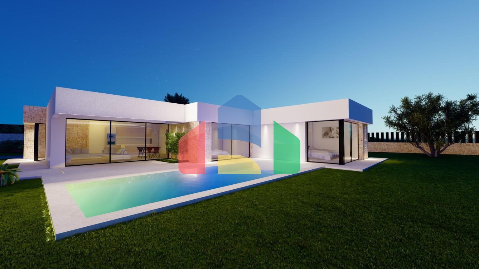 Современная вилла в стиле Ибицы с частным бассейном