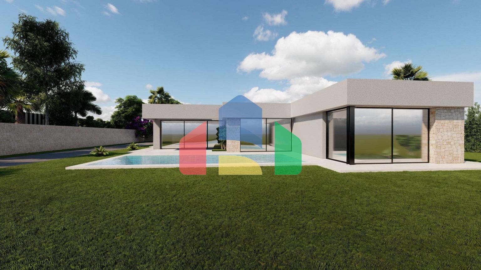 Современная вилла в стиле Ибицы с частным бассейном