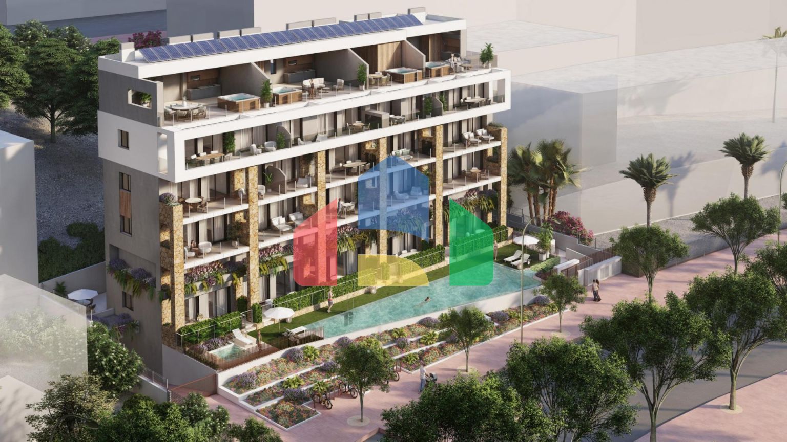 Роскошные апартаменты на берегу моря в Вильяхойосе с панорамным видом на Средиземное море