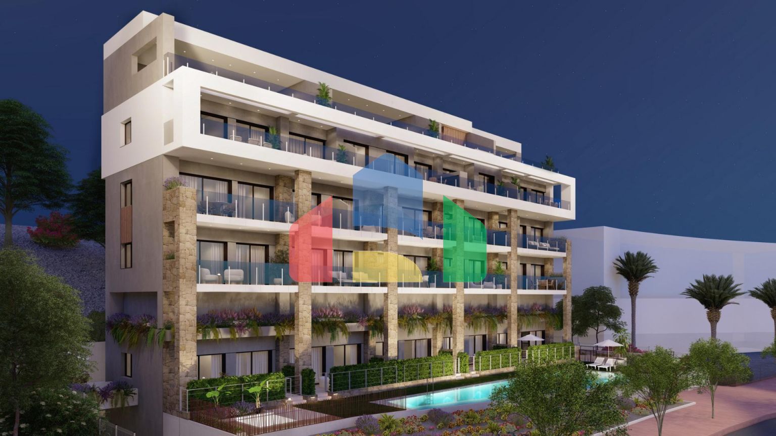 Роскошные апартаменты на берегу моря в Вильяхойосе с панорамным видом на Средиземное море