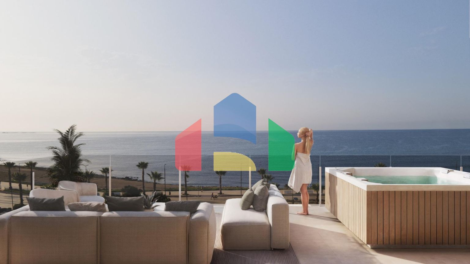 Роскошные апартаменты на берегу моря в Вильяхойосе с панорамным видом на Средиземное море