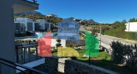 Two-bedroom apartment 110 m2 with sea and mountain views in Bellapais region.