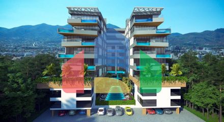 Two bedroom apartment of 74 m2 in a luxury development only 10 minutes from the sea