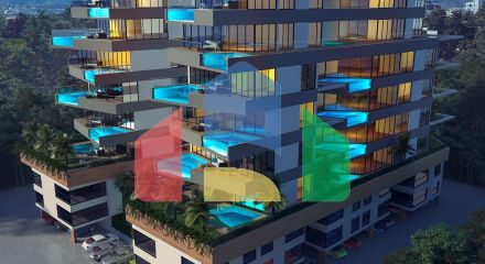 Two bedroom apartment of 74 m2 in a luxury development only 10 minutes from the sea