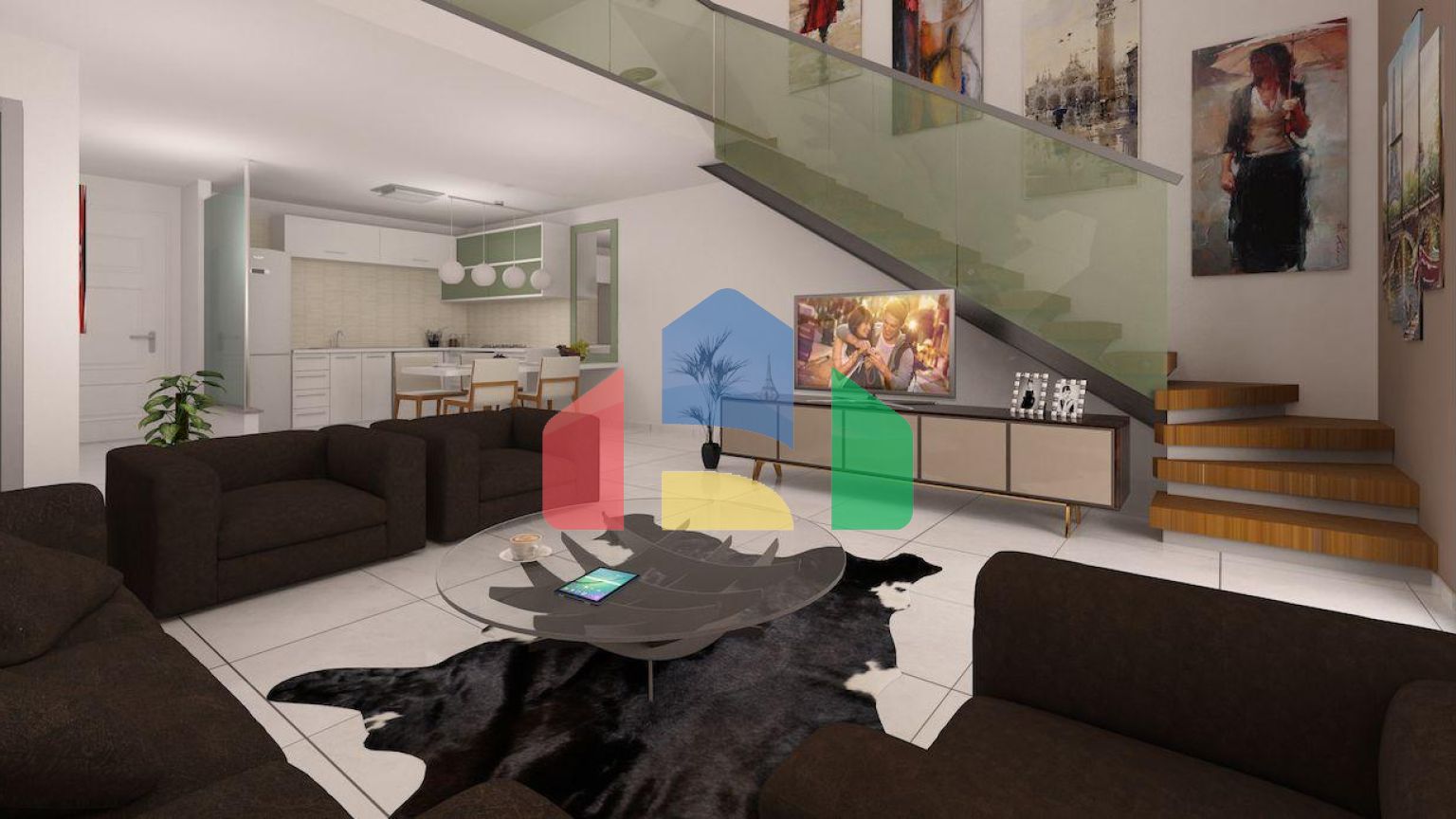 4-комнатные двухуровневые апартаменты 136 м2 в 10 минутах от моря