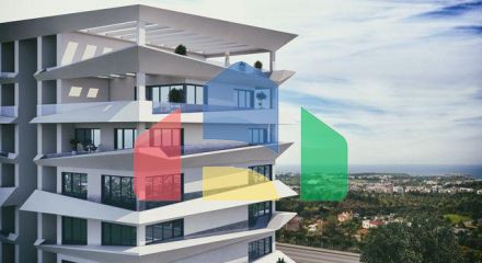 One bedroom apartments of 75 m2 in the heart of Kyrenia.With the best view of the sea and mountain. with all facilities.