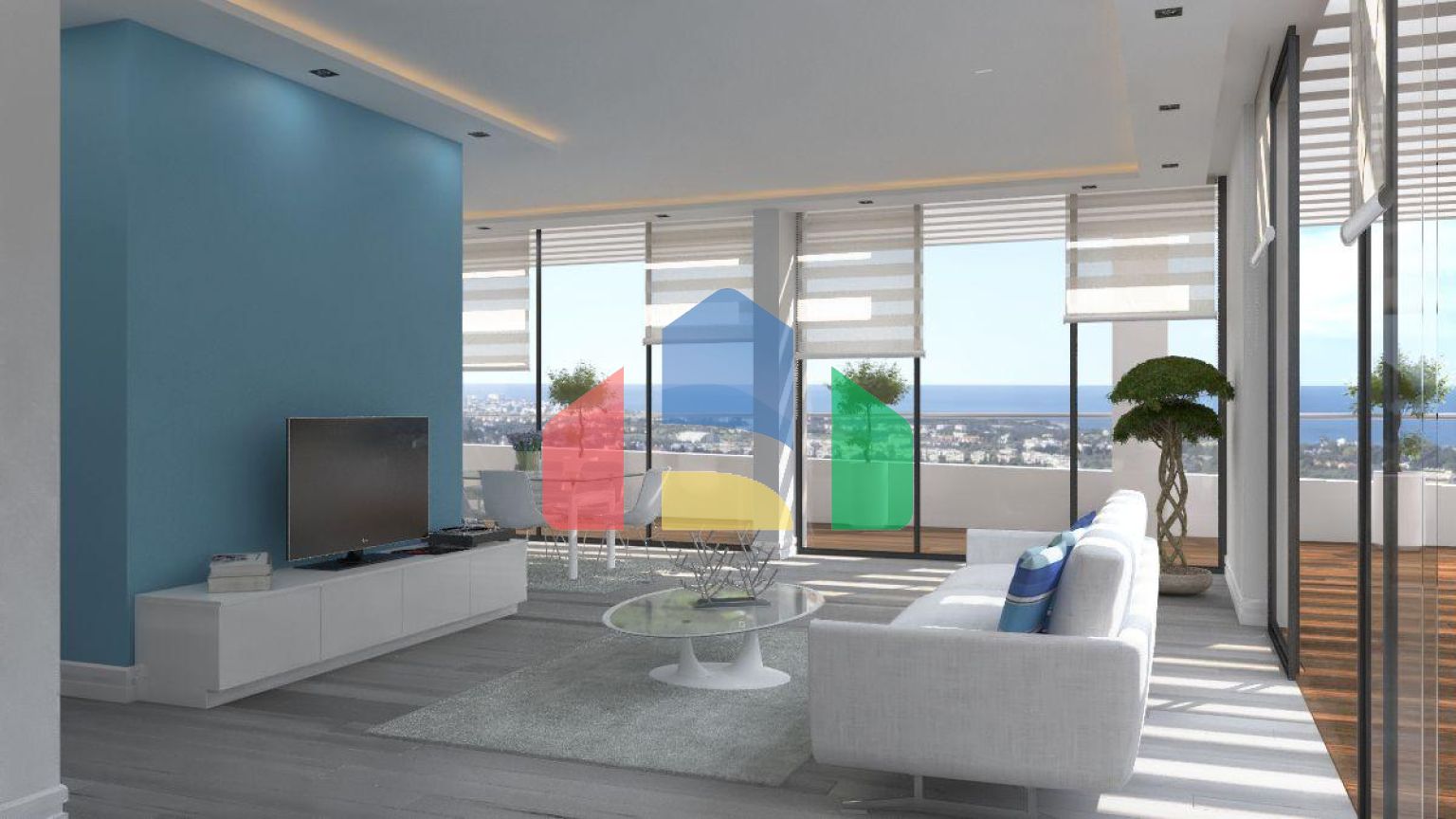 Элитные 2-комнатные апартаменты 75 м2 в центре Кирении