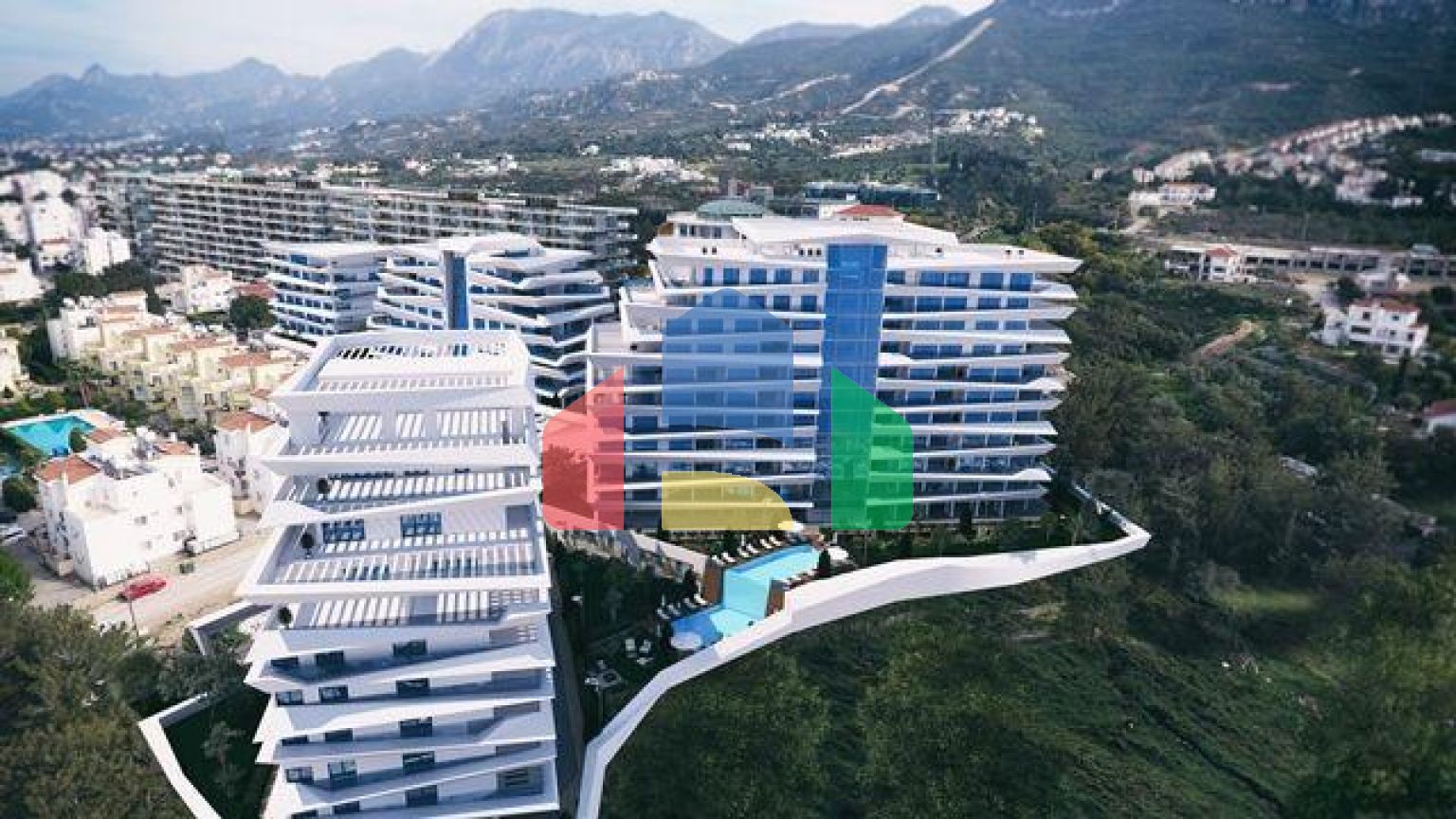 Элитные 2-комнатные апартаменты 75 м2 в центре Кирении