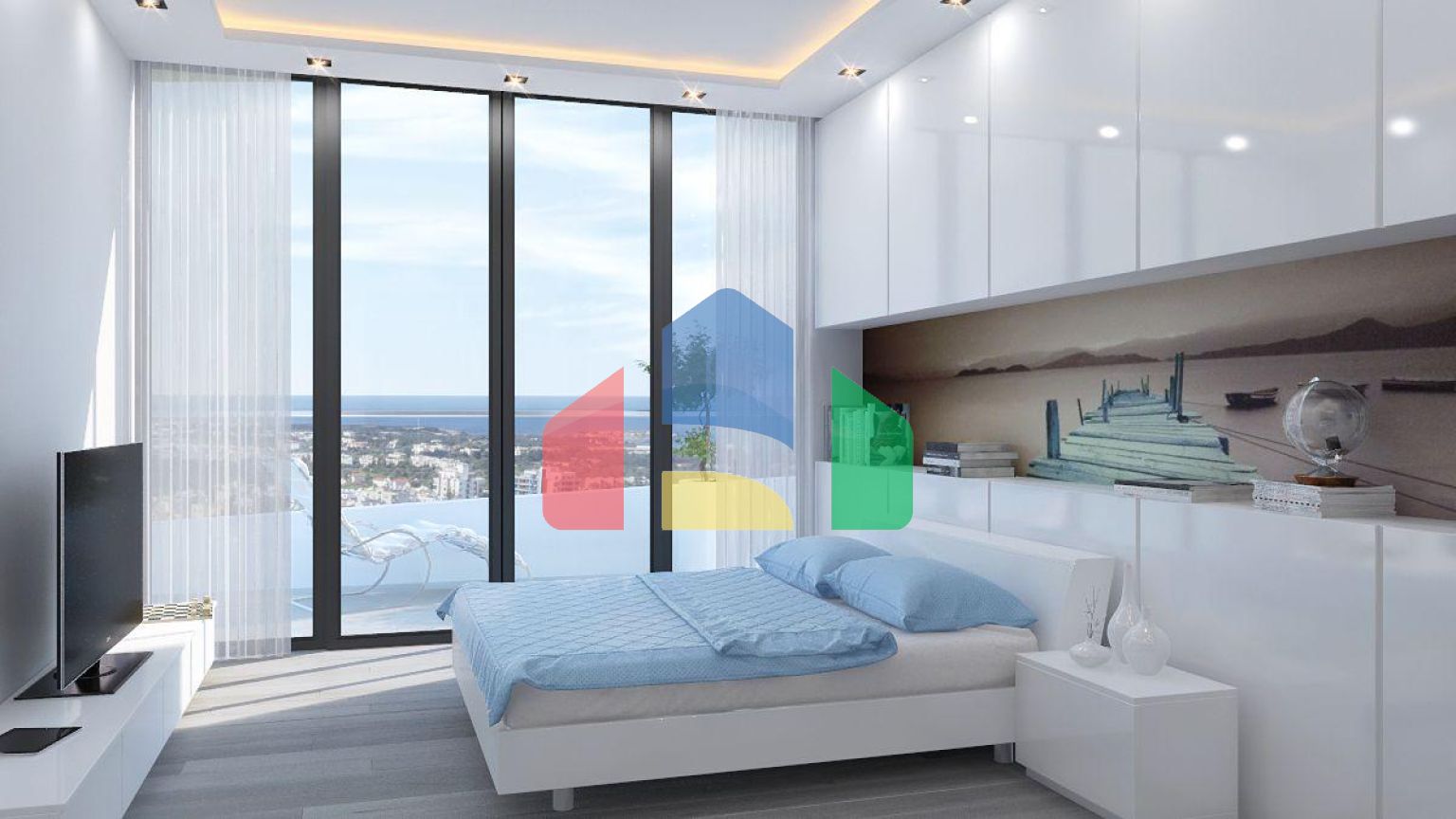 Элитные 2-комнатные апартаменты 75 м2 в центре Кирении