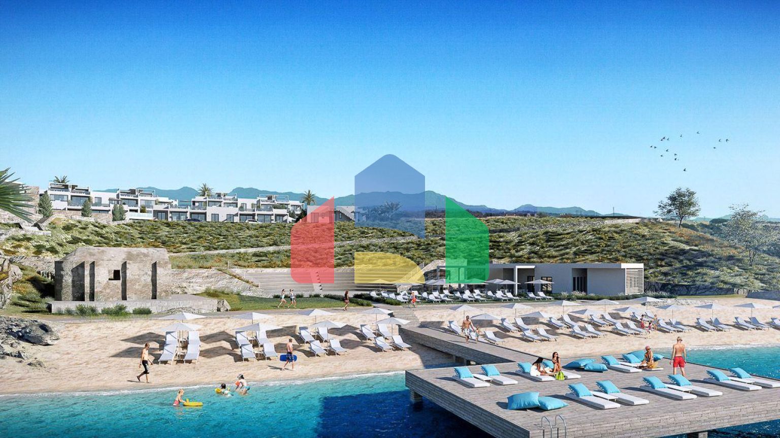 3-комнатный пентхаус 88м2 с  террасой 40 м2 в элитном комплексе в 50 метрах от собственного пляжа