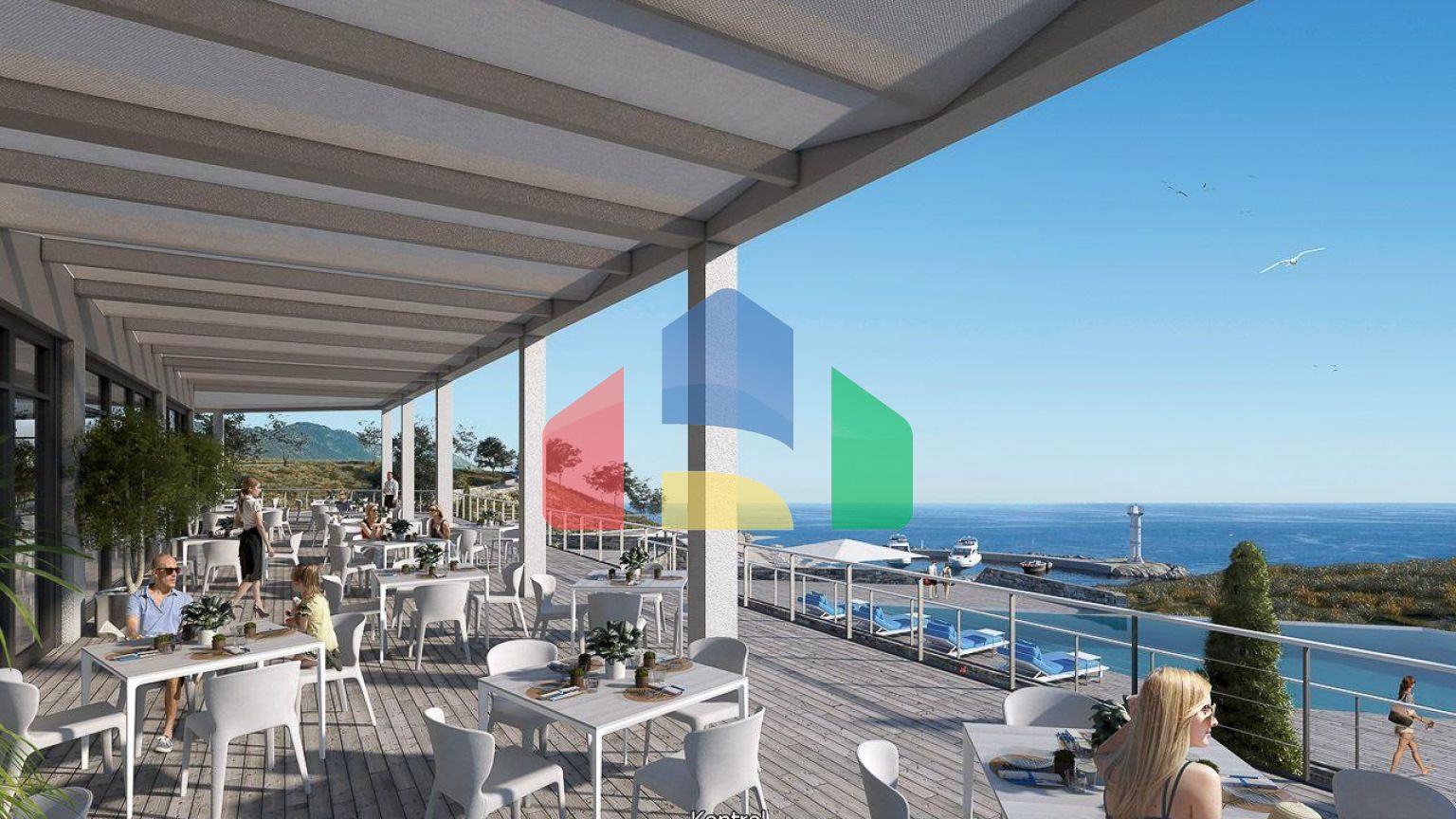 3-комнатный пентхаус 88м2 с  террасой 40 м2 в элитном комплексе в 50 метрах от собственного пляжа