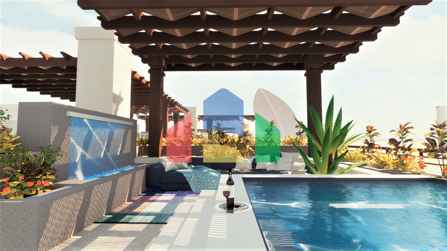 Студия 39м2 с балконом 10м2 в элитном комплексе в 100 метрах от пляжа