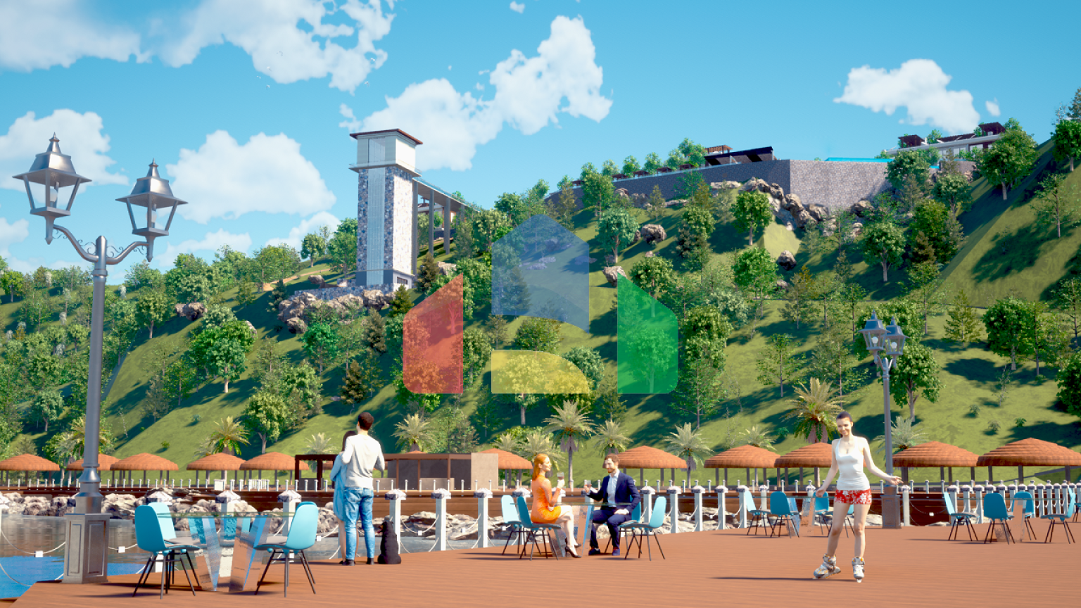 Студия 39м2 с балконом 10м2 в элитном комплексе в 100 метрах от пляжа