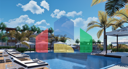 3-комнатные апартаменты 94 м2 с террасой 18м2 в элитном комплексе в 100 метрах от пляжа