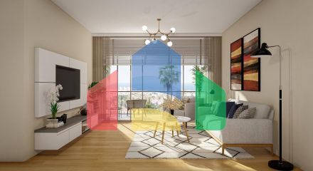 3-комнатные апартаменты 92 м2 +70 м2 терраса в комплексе в 5 минутах от пляжа