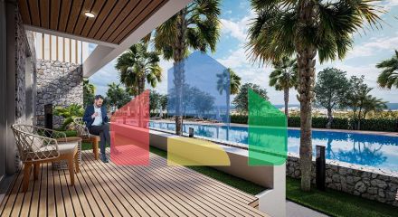 3-комнатные апартаменты 92 м2 +70 м2 терраса в комплексе в 5 минутах от пляжа